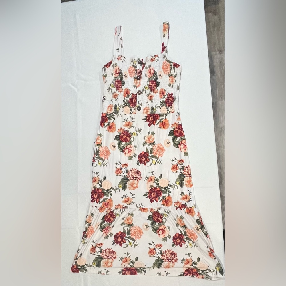 White floral dress